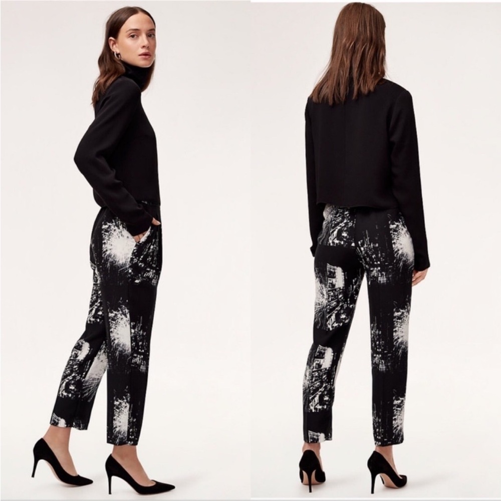 Aritzia Babaton Cohen Cropped Taper Pull-On Pants Trousers City Fireworks